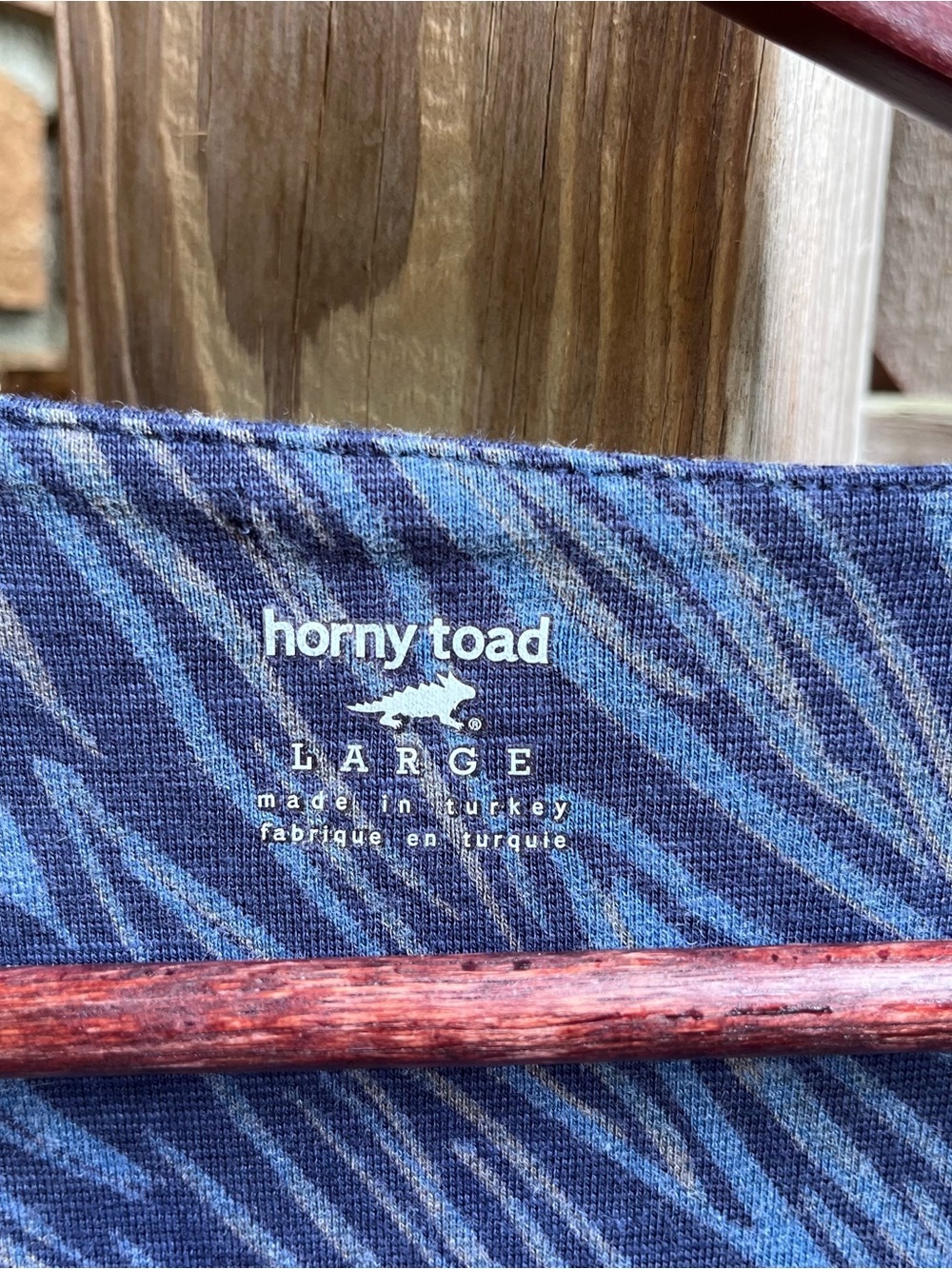 Horny Toad Rosalinda A Line Dress V Neck Blue Print Organic Cotton - Picture 2 of 3